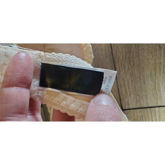 Donna‎ L'oren Peach Embroidered Push Up Bra Size 34C - Picture 4 of 4